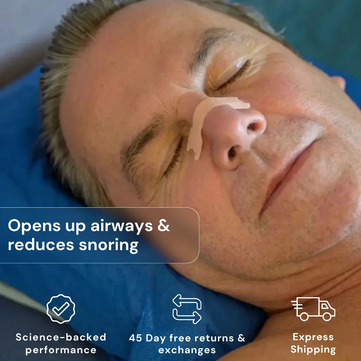 Opens up airways and reduces snoring