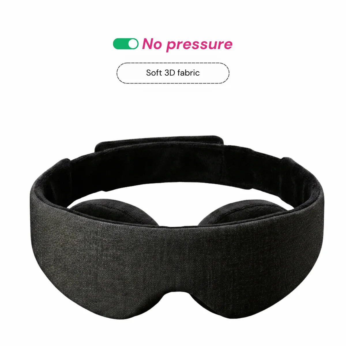 No pressure on the eyes, soft 3D fabric