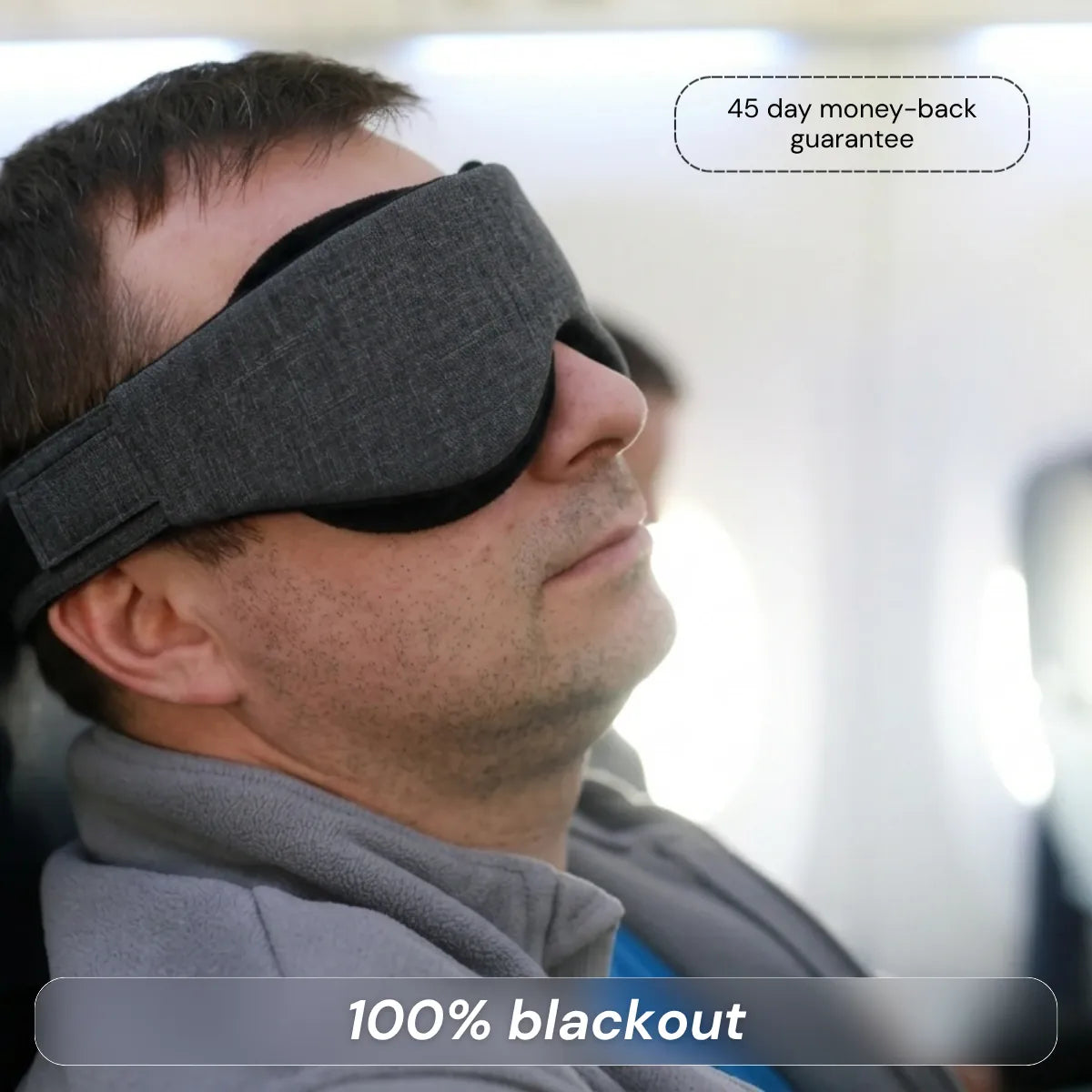 100% blackout, comfortable enough to sleep anywhere