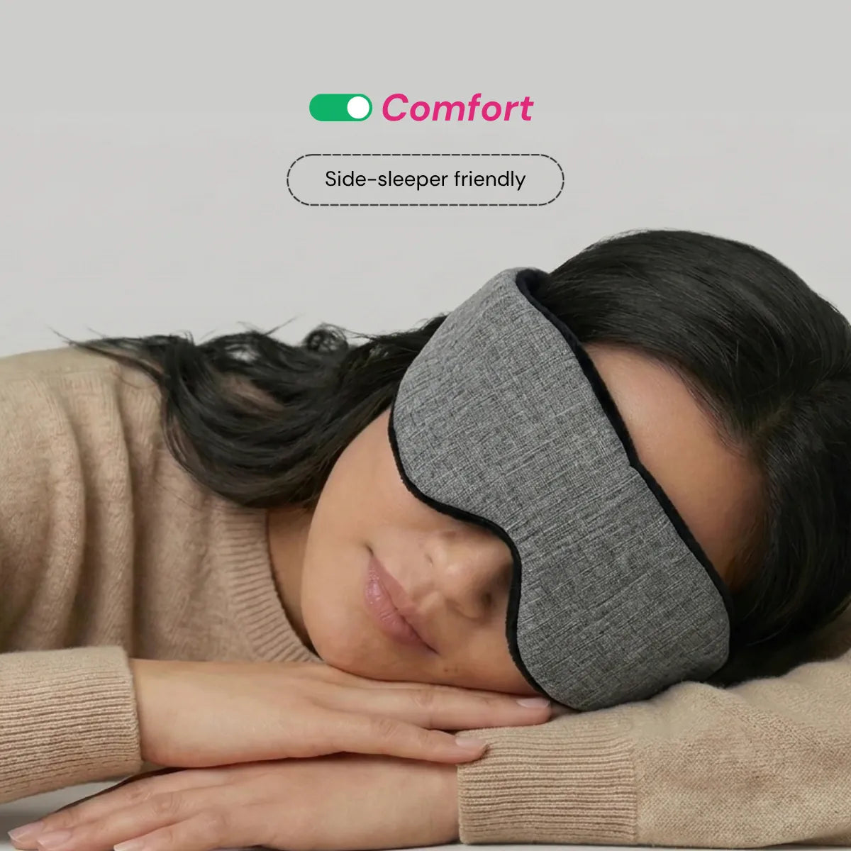 Side-sleeper friendly, soft on the face