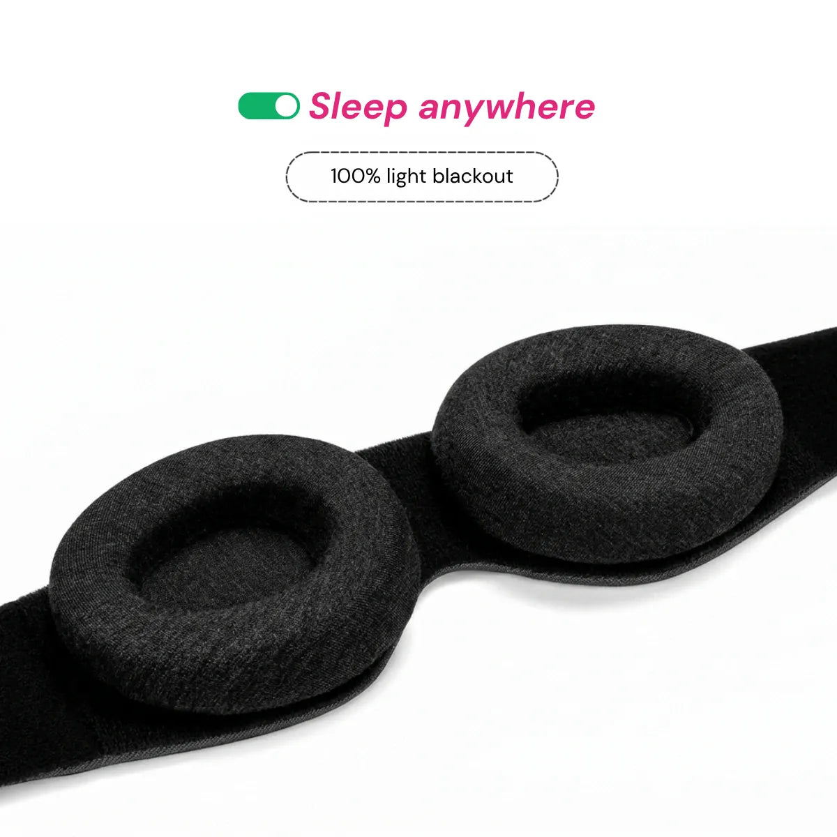 Sleep anywhere with 100% light blackout