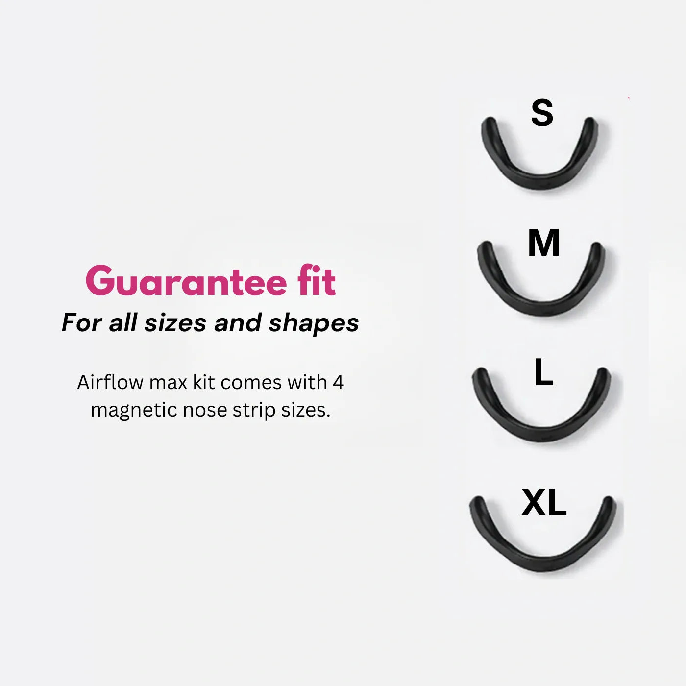 Guaranteed fit: the kit comes with 4 sizes, S, M, L and XL
